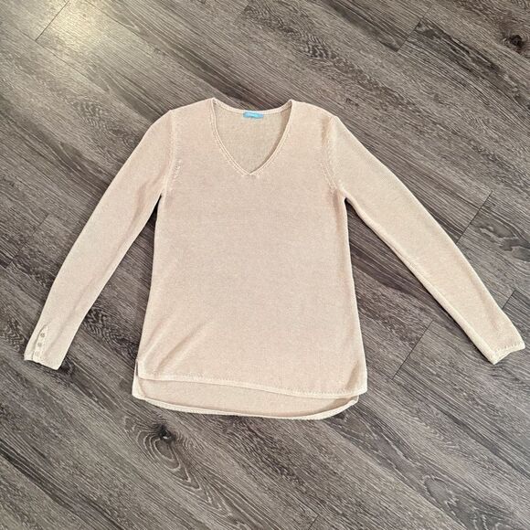 J. McLaughlin Cotton Blend Tan Sweater - Picture 1 of 10
